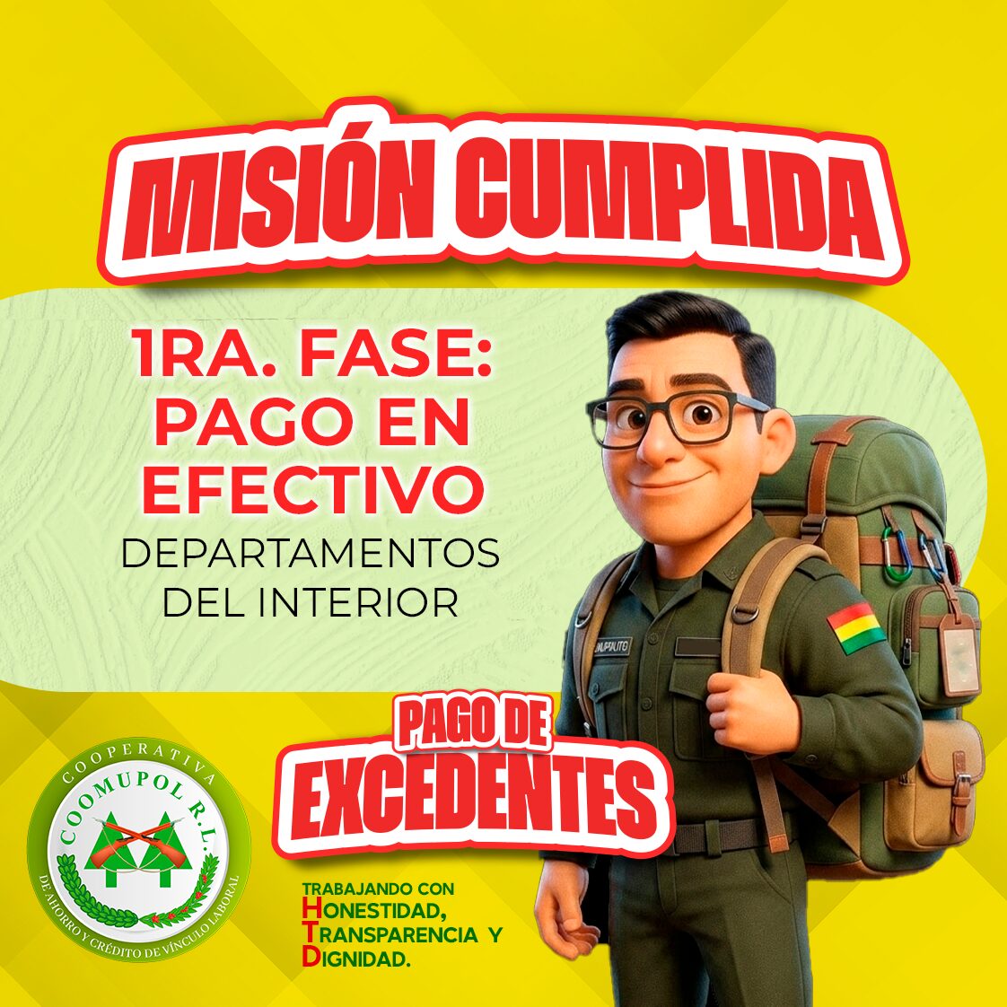 Mision cumplida DEPARTAMENTOS DEL INTERIOR